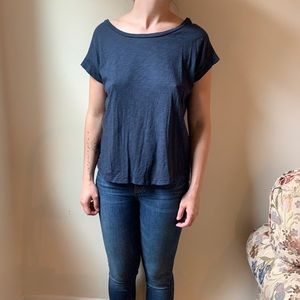 Cornflower blue top with open back details